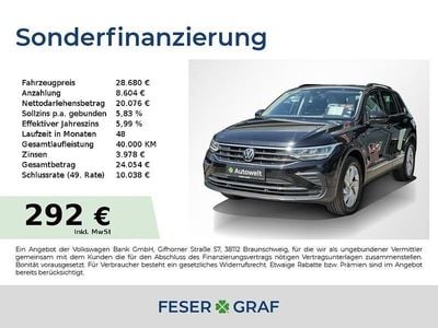 Deep black perleffekt Gebraucht 2022 VW Tiguan Life SUV | 28.680 € (Fairer Preis)
