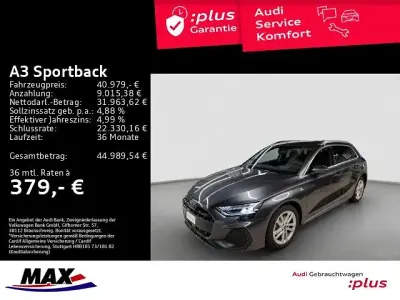 Brugt Audi A3 S-Line 204 HK (150 kW) 2025 Grå Sedan