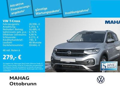 Silber Gebraucht 2021 VW T-Cross Style SUV | 20.998 € (Fairer Preis)