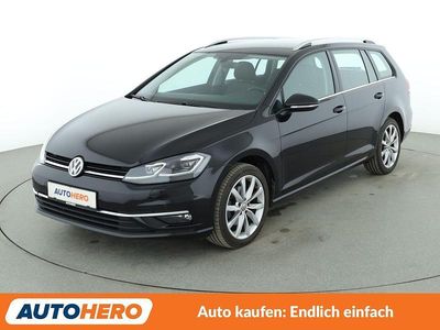 Gebraucht VW Golf VII Highline 125 PS (91 kW) 2018 Schwarz Kombi