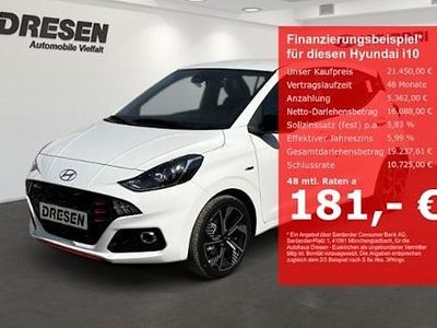 Neu Hyundai i10 N Line 90 PS (66 kW) 2025 Weiss Kleinwagen