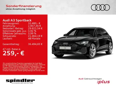 Gebraucht Audi A3 S-Line 150 PS (110 kW) 2025 Mythosschwarz metallic Limousine