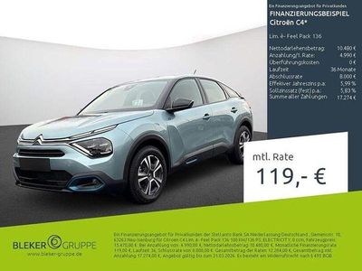 Gebraucht Citroën e-C4 Feel 100 kW (136 PS) 2021 Lackierung olbia blau/typ aussenverkleidung metalliclackierung Limousine