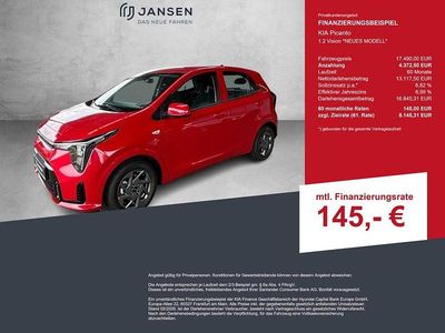 Neu Kia Picanto Vision 79 PS (58 kW) 2025 Rot Kleinwagen