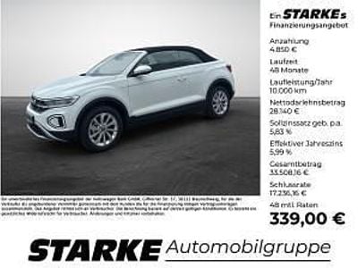 Neu VW T-Roc Cabriolet Style 116 PS (85 kW) 2025 Weiß Cabrio
