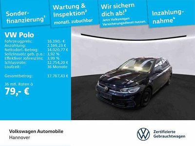 Schwarz Gebraucht 2022 VW Polo Life Limousine | 16.190 € (Guter Preis)