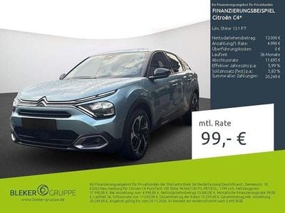 Gebraucht Citroën C4 Shine 131 PS (96 kW) 2023 Lackierung olbia blau/typ aussenverkleidung metalliclackierung Limousine