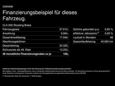 Gebraucht Mercedes CLA200 Shooting Brake AMG 163 PS (119 kW) 2021 Unilack nachtschwarz Kombi