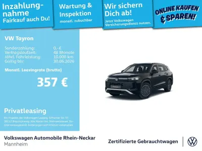 Brugt VW Tayron Life 150 HK (110 kW) 2025 Sort SUV