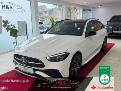 Gebraucht Mercedes C180 AMG line 170 PS (125 kW) 2023 Polarweiss  unilack Kombi