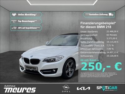 gebraucht BMW 218 Cabrio i Sport Line ATG Navi Bi-Xenon 2-Zonen-Klimaautom