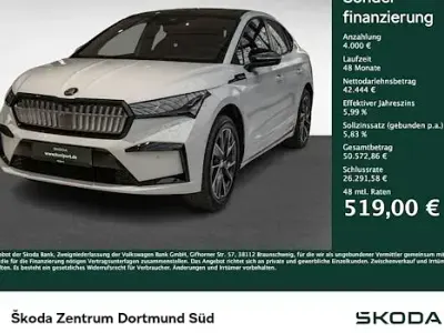 Gebraucht Skoda Enyaq iV SportLine 250 kW (340 PS) 2025 Moonweiß perleffekt SUV