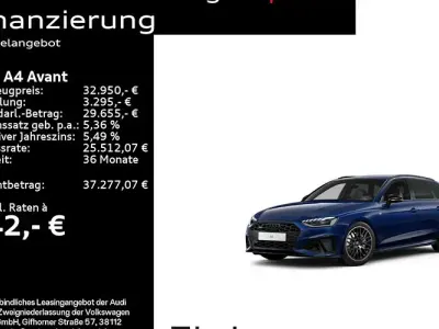 Gebraucht Audi A4 S-Line 204 PS (150 kW) 2023 Navarrablau metallic Kombi