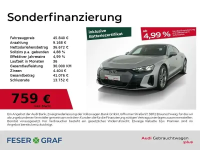 Second-hand Audi e-tron GT quattro Comfort 350 kW (476 CP) 2022 Argintiu Berlinǎ