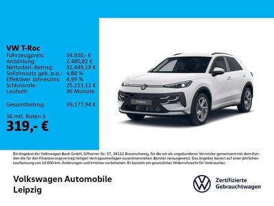 Gebraucht VW T-Roc Life 150 PS (110 kW) 2025 Weiß SUV