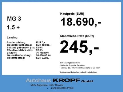 Gebraucht MG MG3 194 PS (142 kW) 2024 Dover white Kleinwagen