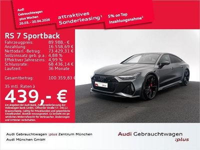 Gebraucht Audi RS7 Sportback Sport 600 PS (441 kW) 2023 Grau Kleinwagen