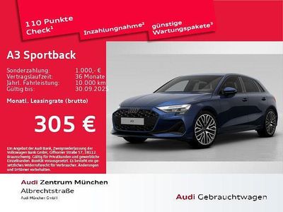 Blau Gebraucht 2025 Audi A3 Sportback Advanced Plus Kleinwagen | 46.310 € (Fairer Preis)