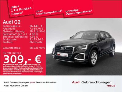 Gebraucht Audi Q2 Advanced Plus 150 PS (110 kW) 2023 Brillantschwarz SUV