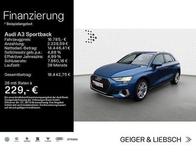 Gebraucht Audi A3 Advanced 110 PS (80 kW) 2021 3f atollblau metallic Limousine
