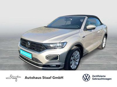 Gebraucht VW T-Roc Cabriolet R-line 150 PS (110 kW) 2021 Ivory silver metallic schwarz Cabrio
