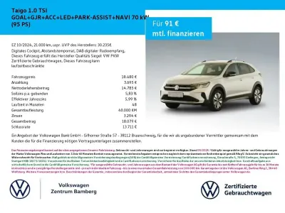 Brugt VW Taigo Goal 95 HK (69 kW) 2024 Sølv SUV
