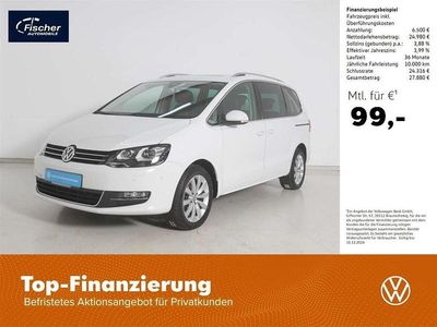 Second-hand VW Sharan Highline 150 CP (110 kW) 2021 Alb Monovolum
