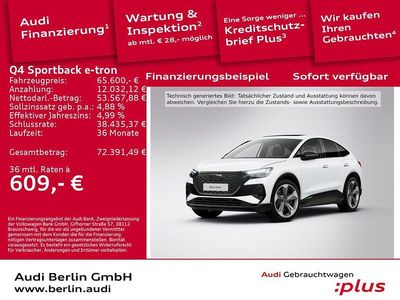 Gletscherweiß metallic Gebraucht 2025 Audi Q4 Sportback e-tron Ambiente SUV | 65.600 €