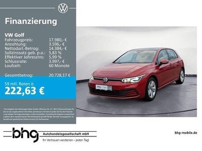 Gebraucht VW Golf VII Life 150 PS (110 kW) 2021 Rot Limousine