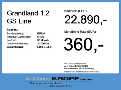 Gebraucht Opel Grandland X GS Line 136 PS (100 kW) 2024 Weiß SUV