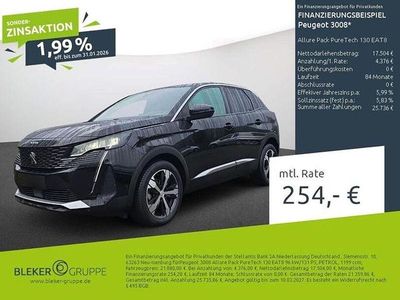 Gebraucht Peugeot 3008 Allure 131 PS (96 kW) 2023 Lackierung schwarz perla nera/metallic klarlack Limousine