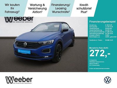 Gebraucht VW T-Roc Cabriolet R-line 150 PS (110 kW) 2021 Ravennablau matt/schwarz/  son (metallic) Cabrio