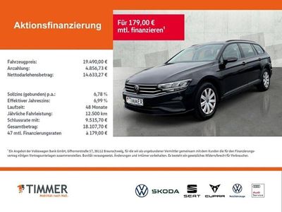 Gebraucht VW Passat Basis 150 PS (110 kW) 2021 Deep black perleffekt Kombi