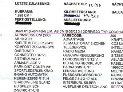 Używany BMW X1 Advantage 178 KM (130 kW) 2021 Biały SUV