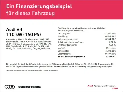 Używany Audi A4 Advanced 150 KM (110 kW) 2023 Czarny Kombi