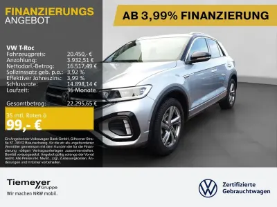 Brugt VW T-Roc R-line 110 HK (80 kW) 2023 Sølv SUV