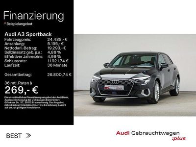 Mythosschwarz metallic (metallic) Gebraucht 2022 Audi A3 Advanced Plus Limousine | 24.488 € (Fairer Preis)
