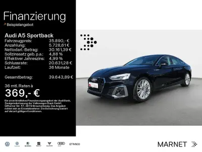 Brugt Audi A5 Sportback S-Line 204 HK (150 kW) 2023 Sort Hatchback