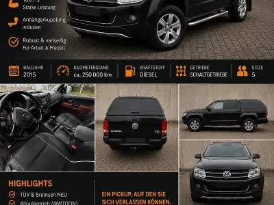 Gebraucht VW Amarok 180 PS (132 kW) 2015 Schwarz Pickup