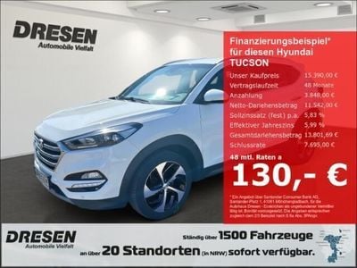 Polar white / sol Gebraucht 2016 Hyundai Tucson Premium SUV | 15.590 € (Fairer Preis)