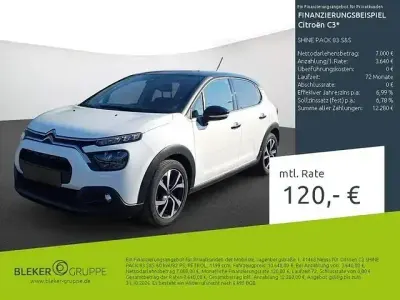 Gebraucht Citroën C3 Shine 82 PS (60 kW) 2022 Weiß Kleinwagen