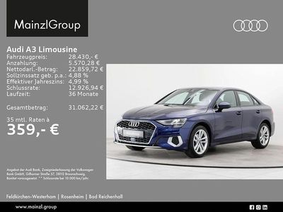 Gebraucht Audi A3 Advanced Plus 150 PS (110 kW) 2023 Navarrablau metallic (metallic) Limousine