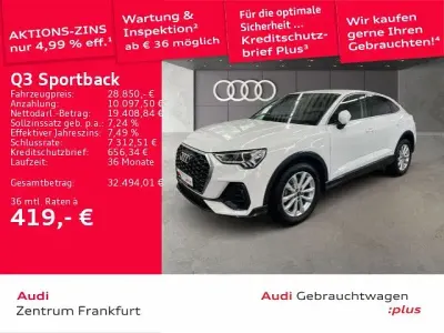 Gebraucht Audi Q3 Sportback Performance 150 PS (110 kW) 2022 Ibisweiß SUV