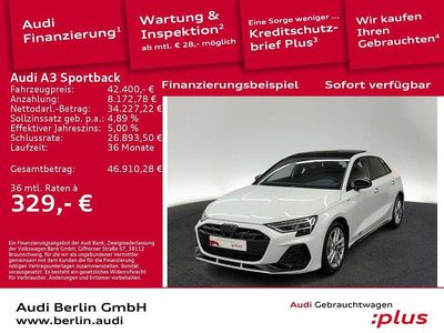 Gebraucht Audi A3 Ambiente 150 PS (110 kW) 2025 Gletscherweiß metallic Limousine