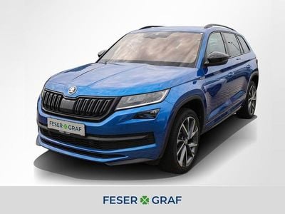 Raceblau metallic Gebraucht 2021 Skoda Kodiaq SportLine SUV | 33.440 € (Fairer Preis)