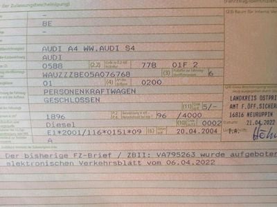 Blau Gebraucht 2004 Audi A4 Kombi | 1.000 € (Guter Preis)