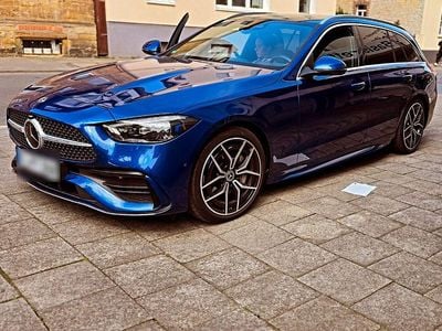 Usata Mercedes C300e AMG line 265 CV (194 kW) 2022 Blu Station wagon