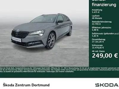 Brugt Skoda Superb SportLine 200 HK (147 kW) 2022 Grå Stationcar