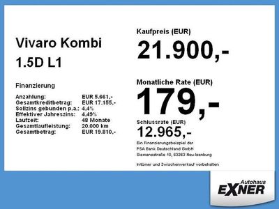 Weiß Gebraucht 2022 Opel Vivaro Van / Kleinbus | 21.900 € (Teuer)