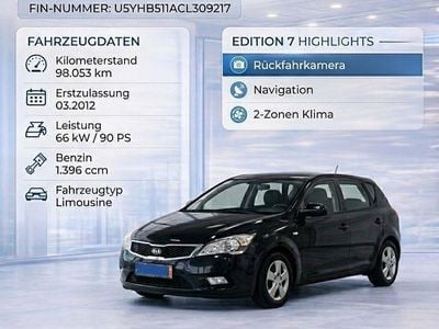 Gebraucht Kia Ceed Edition 7 90 PS (66 kW) 2012 Schwarz Kleinwagen